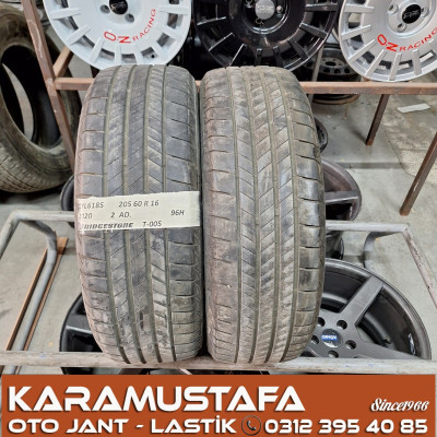 205 60 R 16 BRIDGESTONE T005 96H * 2020 * 2 ADET * CYL6185 */* 205 60 R 16 BRIDGESTONE T005 96H * 2020 * 2 ADET * CYL6185 */*