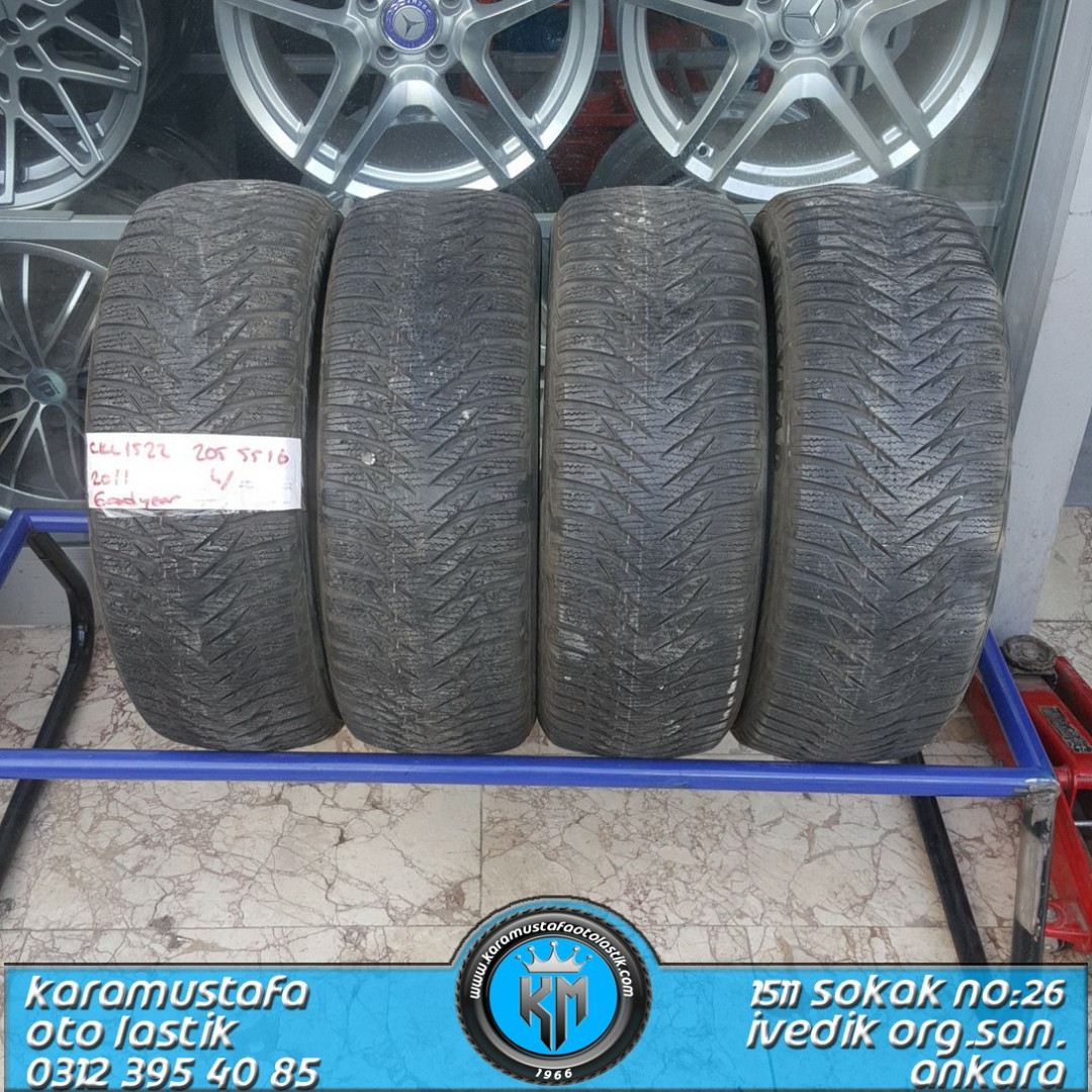 205 55 R 16 GOODYEAR UG8 91T * 2011 * 4 ADET * CKL1522 205 55 R 16 GOODYEAR UG8 91T * 2011 * 4 ADET * CKL1522