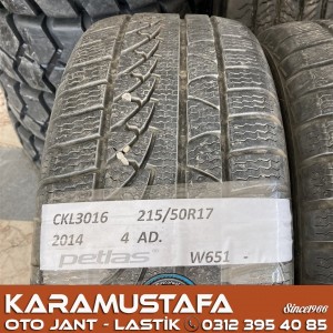215 50 R 17 PETLAS W651 * 2014 * 4 ADET * CKL3016