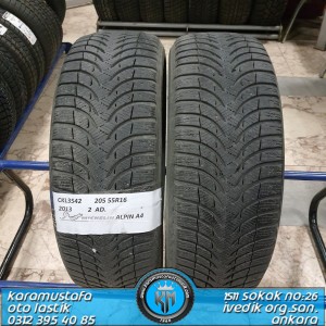 205 55 R 16 MICHELIN ALPIN A4 91T * 2013 * 2 ADET * CKL3542 205 55 R 16 MICHELIN ALPIN A4 91T * 2013 * 2 ADET * CKL3542