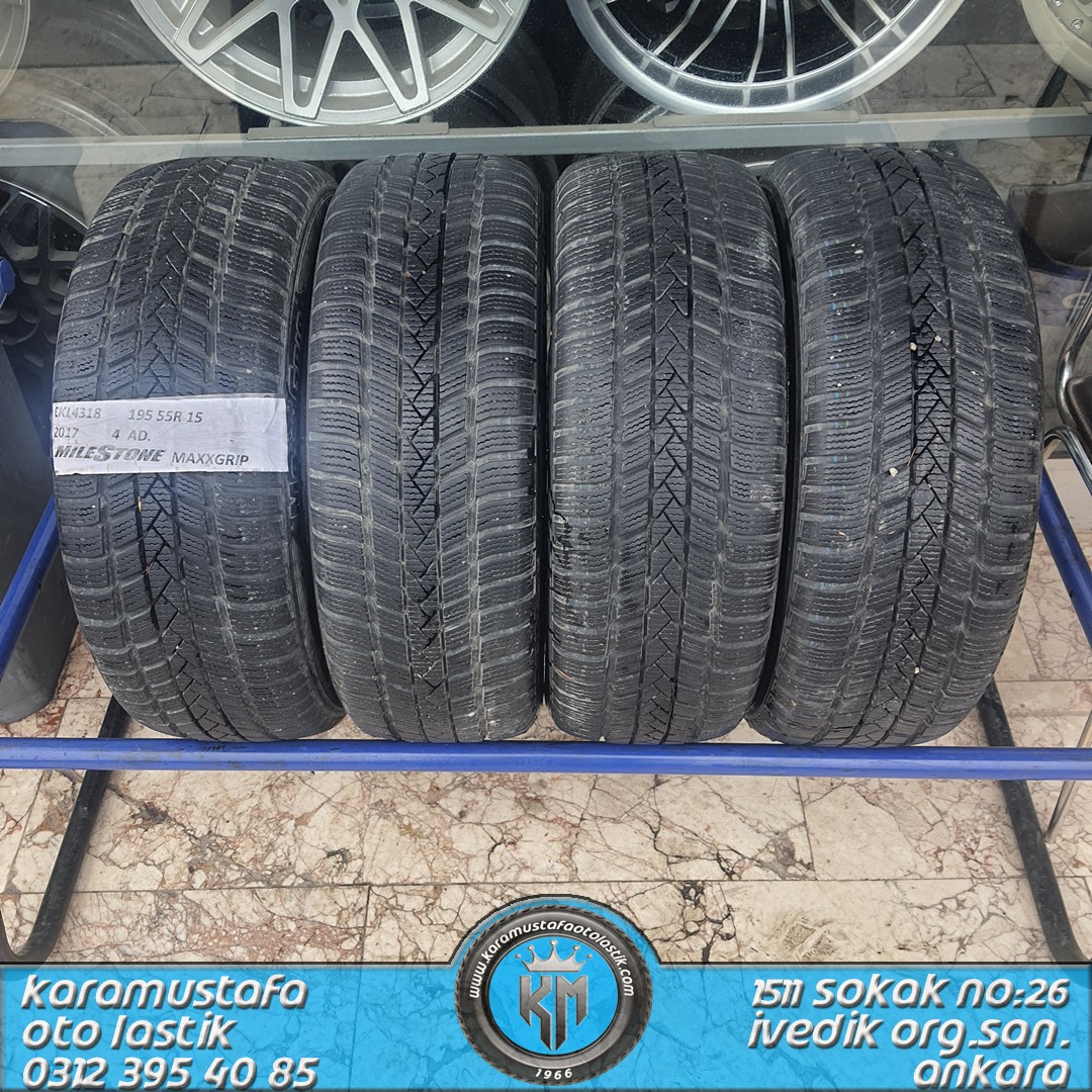 195 55 R 15 MILESTONE MAXGRIP 85H * 2017 * 4 ADET * CKL4318 195 55 R 15 MILESTONE MAXGRIP 85H * 2017 * 4 ADET * CKL4318