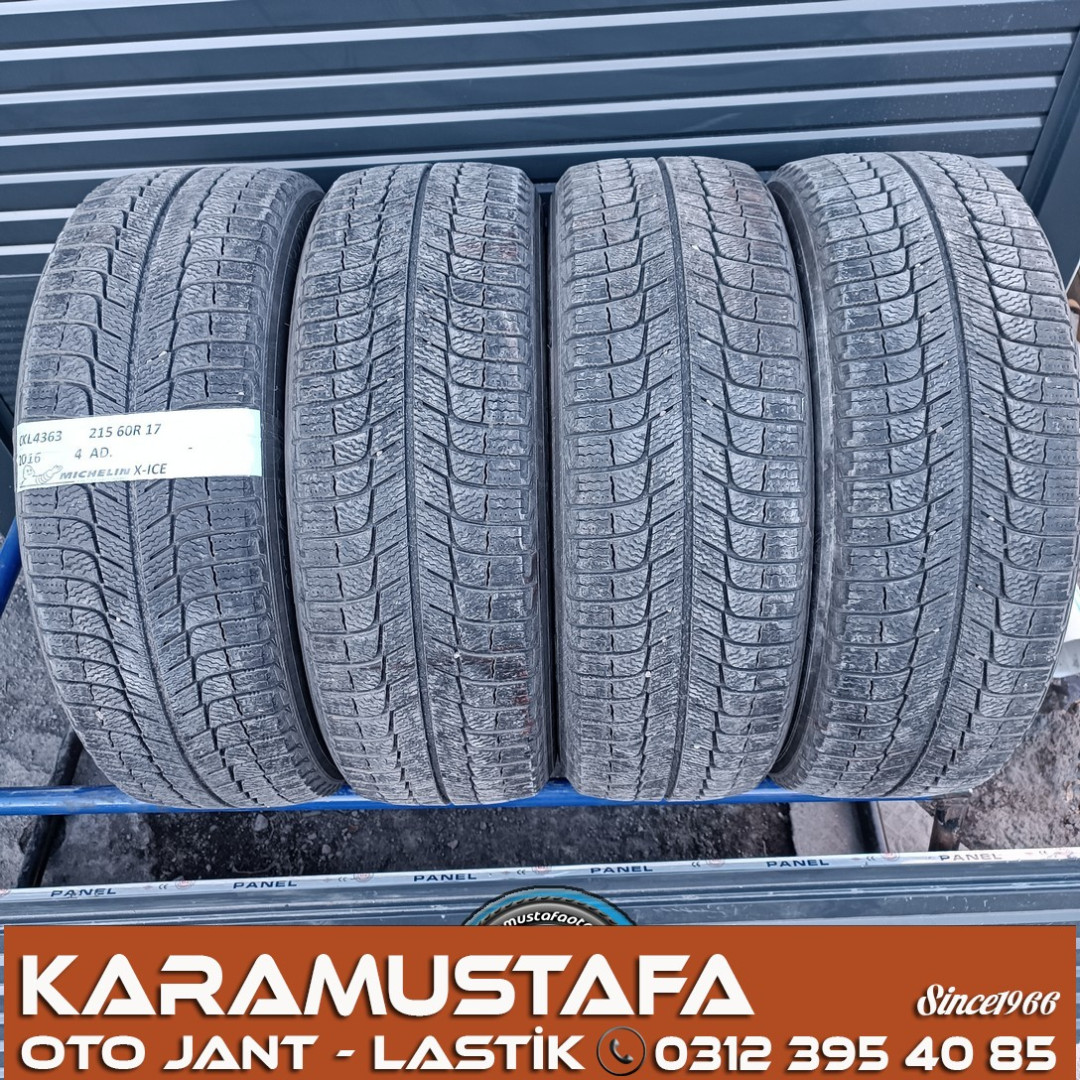 215 60 R 17 MICHELIN X-ICE 96T * 2016 * 4 ADET * CKL4363 215 60 R 17 MICHELIN X-ICE 96T * 2016 * 4 ADET * CKL4363