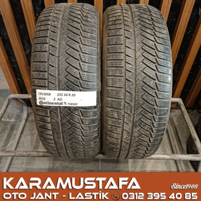 255 50 R 20 CONTINENTAL TS850P* 109V * 2016 * 2 ADET * CKL5058