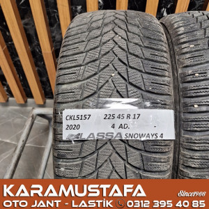225 45 R 17 LASSA SNOWAYS 4 94V * 2020 * 4 ADET * CKL5157 225 45 R 17 LASSA SNOWAYS 4 94V * 2020 * 4 ADET * CKL5157