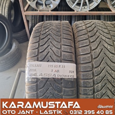 195 65 R 15 LASSA SNOWAYS3 91H * 2016 * 1 ADET * CKL5301