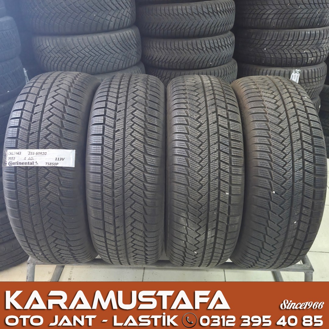255 60 R 20 CONTINENTAL TS850P 113V * 2022 * 4 ADET * CKL5443 255 60 R 20 CONTINENTAL TS850P 113V * 2022 * 4 ADET * CKL5443