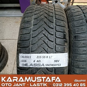 215 55 R 17 LASSA SNOWAYS4 98V * 2016 * 4 ADET * CKL5511