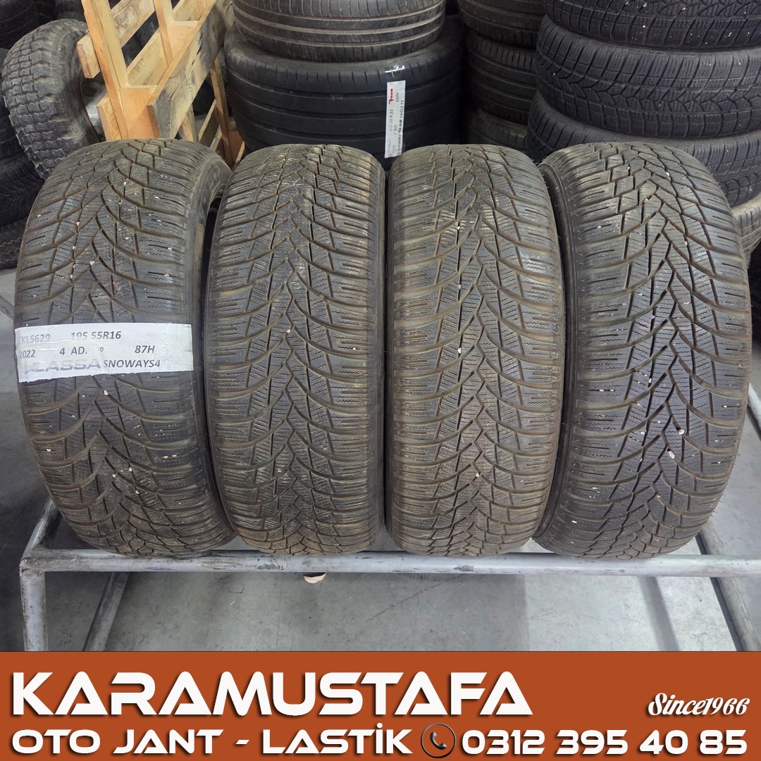 195 55 R 16 LASSA SNOWAYS4 87H * 2022 * 4 ADET * CKL5629 */* 195 55 R 16 LASSA SNOWAYS4 87H * 2022 * 4 ADET * CKL5629 */*