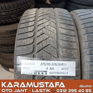 275 35 R 21 / 315 30 R 21 PIRELLI SOTTEZERO3 103V * 2020 * 4 ADET * CKL5694 275 35 R 21 / 315 30 R 21 PIRELLI SOTTEZERO3 103V * 2020 * 4 ADET * CKL5694