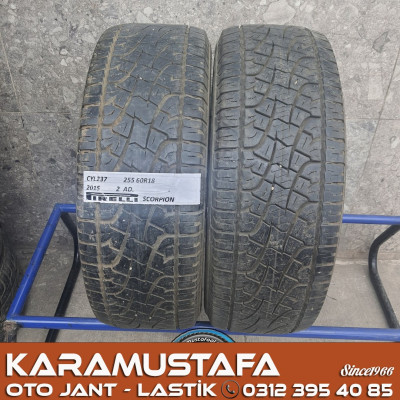 255 60 R 18 PIRELLI SCORPION * 2015 * 2 ADET * CYL237 **