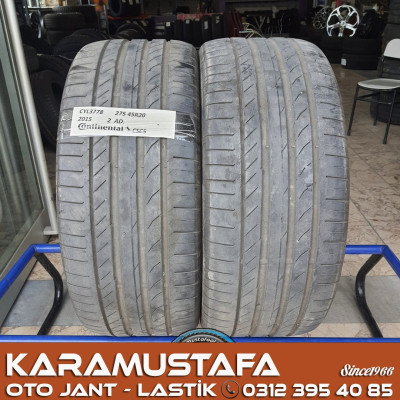 275 45 R 20 CONTINENTAL SPORT CONTACT 5 * 110V * 2015 * 2 ADET * CYL3778