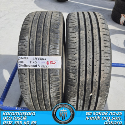 195 55 R 16 CONTINENTAL CEC5 87H * 2016 * 2 ADET * CYL4193 */*
