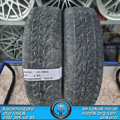 205 70 R 15 BRIDGESTONE DUELER AT 96S * 2007 * 2 ADET * CYL4759 205 70 R 15 BRIDGESTONE DUELER AT 96S * 2007 * 2 ADET * CYL4759