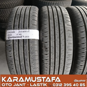215 60 R 17 CONTINENTAL CEC5 96H * 2016 * 4 ADET * CYL5306