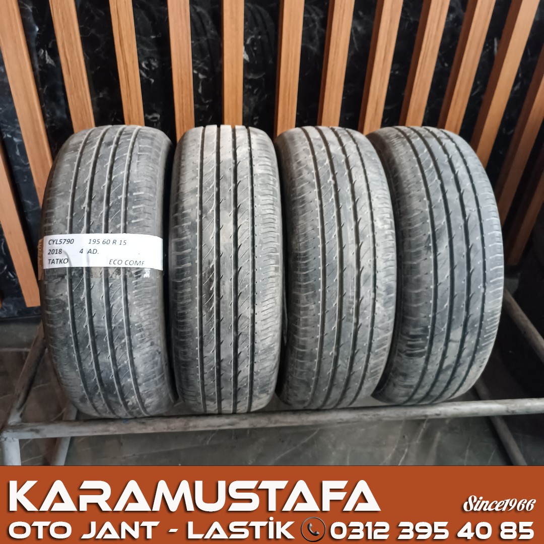 195 60 R 15 TATKO ECO COMFORT 88V * 2018 * 4 ADET * CYL5790 195 60 R 15 TATKO ECO COMFORT 88V * 2018 * 4 ADET * CYL5790