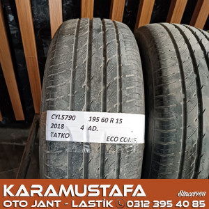 195 60 R 15 TATKO ECO COMFORT 88V * 2018 * 4 ADET * CYL5790 195 60 R 15 TATKO ECO COMFORT 88V * 2018 * 4 ADET * CYL5790