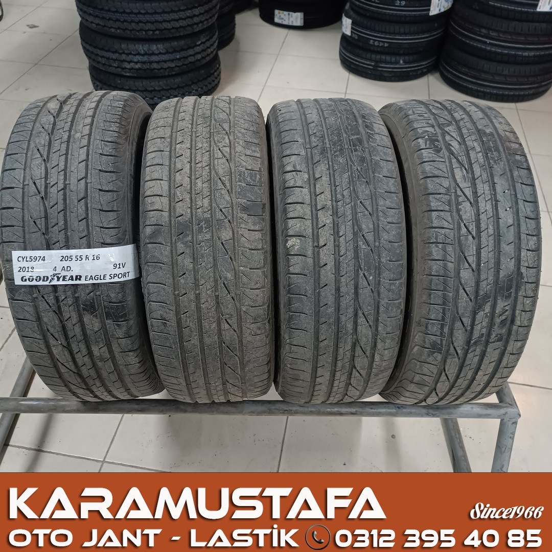 205 55 R 16 GOODYEAR EAGLESPORT 91V * 2018 * 4 ADET * CYL5974 205 55 R 16 GOODYEAR EAGLESPORT 91V * 2018 * 4 ADET * CYL5974