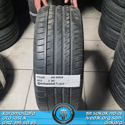 245 45 R 18 CONTINENTAL CSC3 * 2012 * 1 ADET * CYL628 **