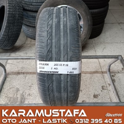 205 55 R 16 BRIDGESTONE T001 91V * 2016 * 1 ADET * CYL6306