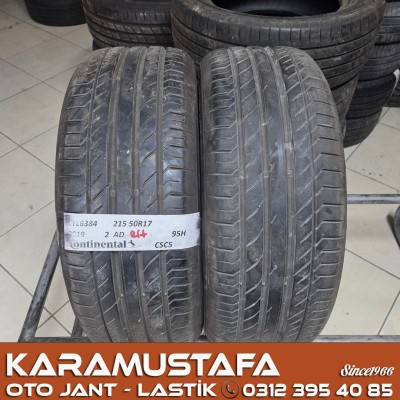 215 50 R 17 CONTINENTAL CSC5 95H * 2019 * 2 ADET * CYL6384 */*