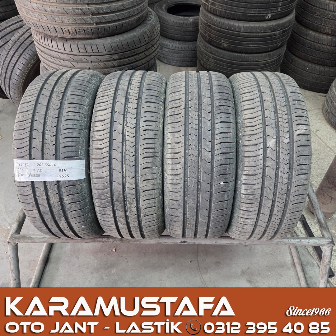 205 55 R 16 PETLAS PT525 91H * 2021 * 4 ADET * CYL6481 */* 205 55 R 16 PETLAS PT525 91H * 2021 * 4 ADET * CYL6481 */*