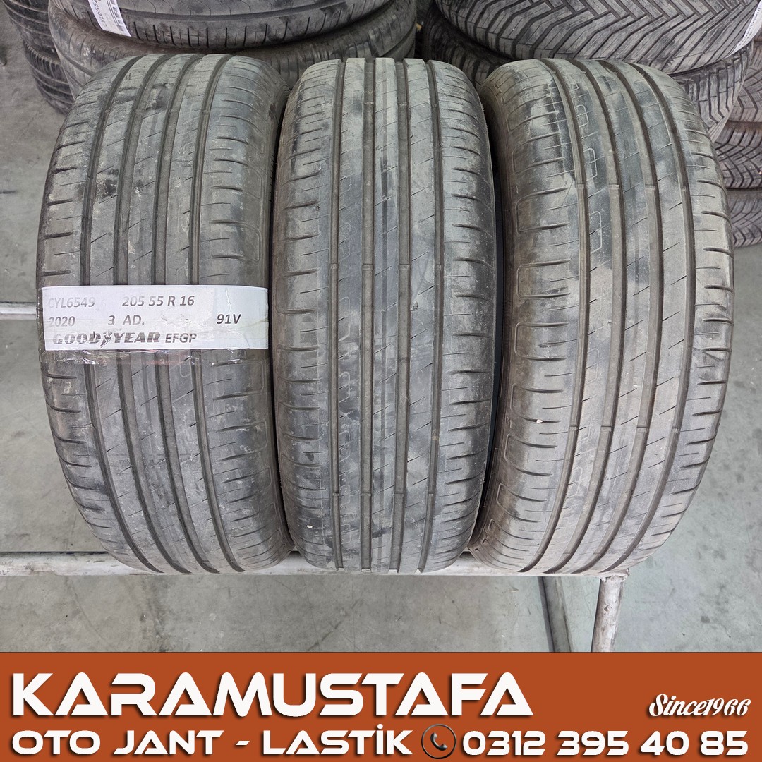 205 55 R 16 GOODYEAR EGP 91V * 2020 * 3 ADET * CYL6549 */* 205 55 R 16 GOODYEAR EGP 91V * 2020 * 3 ADET * CYL6549 */*