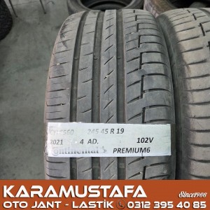 245 45 R 19 CONTINENTAL CPC6 102V * 2021/40 * 4 ADET * CYL6560 */* 245 45 R 19 CONTINENTAL CPC6 102V * 2021/40 * 4 ADET * CYL6560 */*