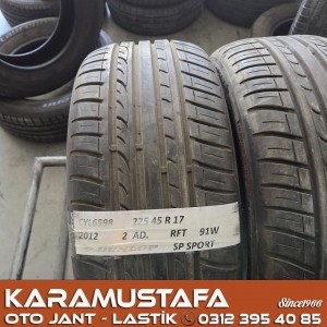 225 45 R 17 DUNLOP SPSP RFT 91W * 2012 * 2 ADET * CYL6598 */*