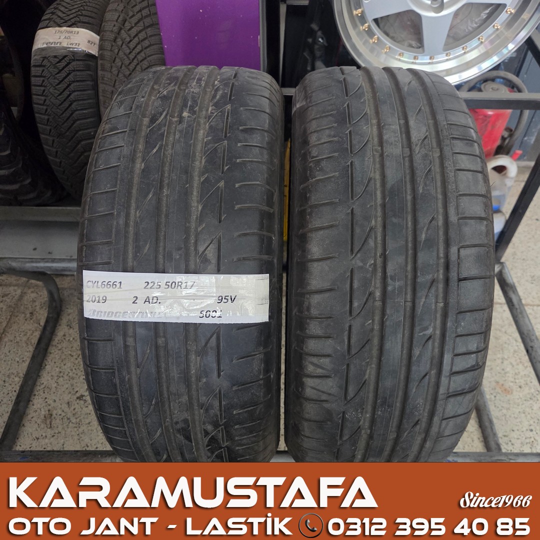 225 50 R 17 BRIDGESTONE S001 95V * 2019 * 2 ADET * CYL6661 */* 225 50 R 17 BRIDGESTONE S001 95V * 2019 * 2 ADET * CYL6661 */*
