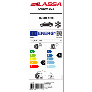 185 65 R 15 LASSA SNOWAYS4 88T 185 65 R 15 LASSA SNOWAYS4 88T