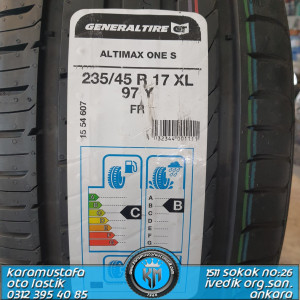 235 45 R 17 GENERAL ALTIMAX ONE S 97Y XL * 2021 * CONTİNENTAL ÜRETİM 235 45 R 17 GENERAL ALTIMAX ONE S 97Y XL * 2021 * CONTİNENTAL ÜRETİM
