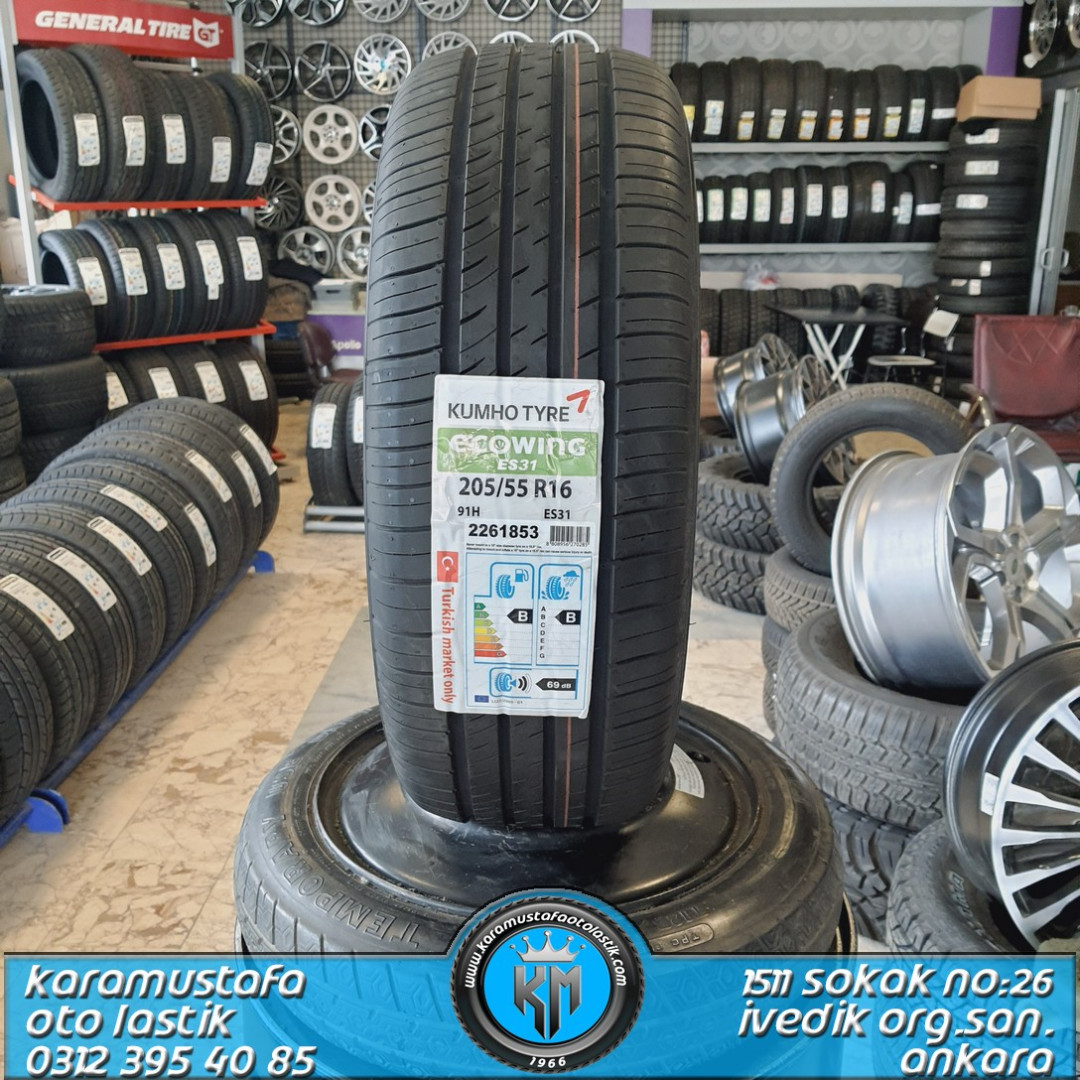 205 55 R 16 KUMHO ES01 91H * 2021 * SON 2 ADET !!! 205 55 R 16 KUMHO ES01 91H * 2021 * SON 2 ADET !!!